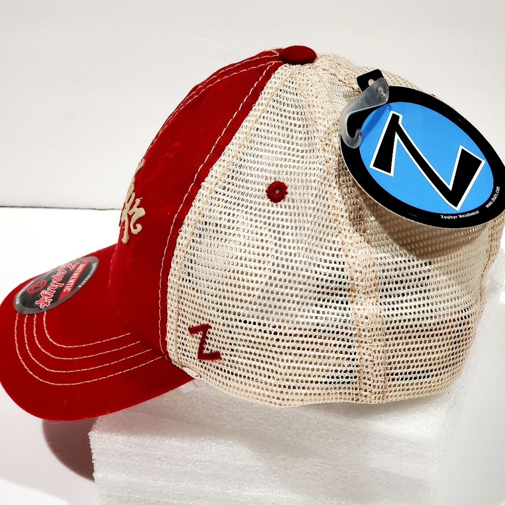 Zephyr Brand Custom Circle Z Red Trucker Baseball Cap Hat Unisex OSFM NWT - Picture 5 of 12